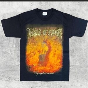 Vintage 2005 Cradle of Filth Nymphétamine Band T-Shirt M Hanes Black Metal
